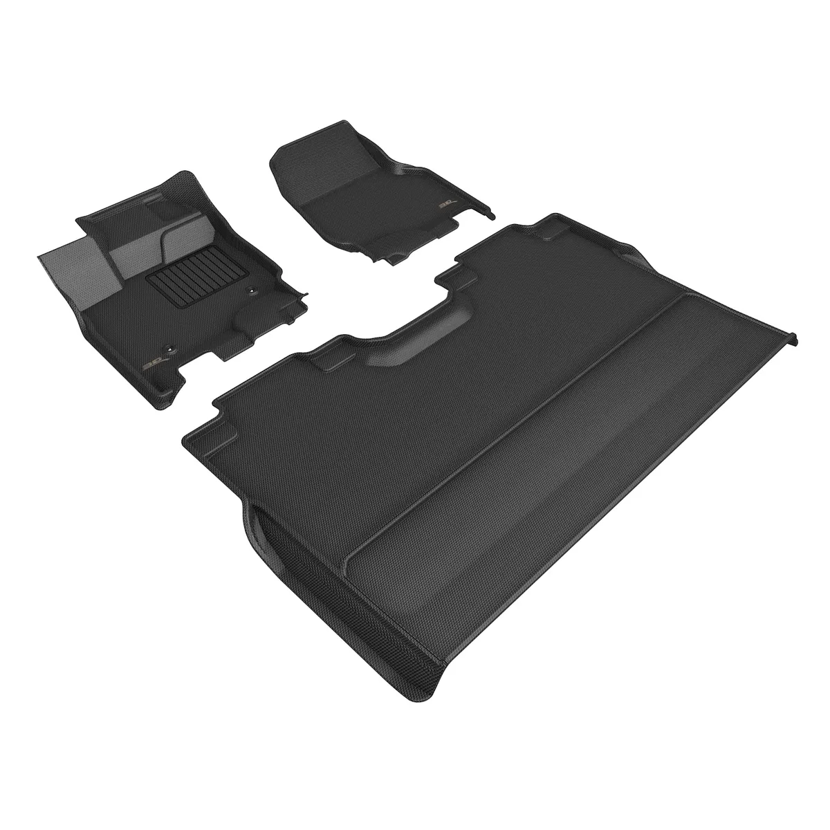 3D MAXpider 15c F150 Supercrew/22c F150 Lightning Full Set Maxpider Custom Fit Kagu Floor Mat Black