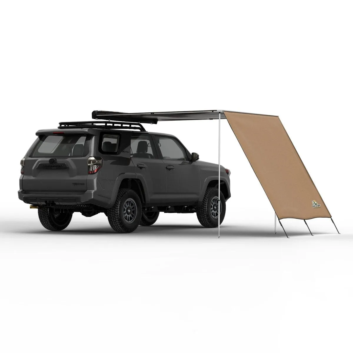 Truck or Car Awning Shade Wall, 6.5x8 Feet, Poly-Cotton Ripstop Fabric, Tan product image