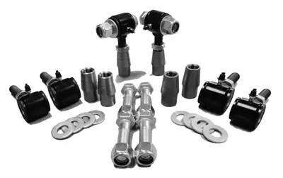 Steinjager Steinjäger 5/8-18 RH LH Poly Bushings Kits, Male 5/8 Bore x 2.50 Wide fits 1.250 x 0.120 Tubing Black Powdercoated Bush Housing Six Poly Ends Per Kit