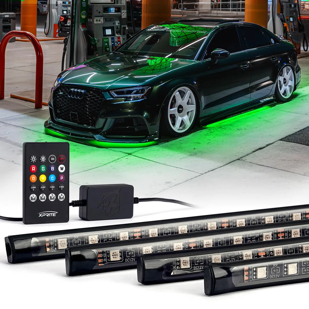 Xprite LED RGB Under Glow Light Kit with Remote Control | Throwback Series