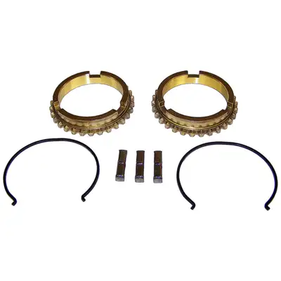 Crown Automotive Jeep Replacement 1945-1949 CJ-2A;1948-1953 CJ-3A;1950-1952 M38;1952-1963 M38A1;1953-1968 CJ-3B;1955-1971 CJ-5;1955-1971 CJ-6;1956-1964 FC150;1957-1964 FC170;1966-1971 C101 Commando;w/ T90 Transmission; Includes 2 Blocking Rings 3 Keys and 2 Springs