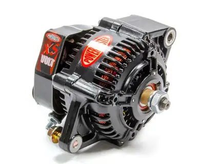 Power Master XS Volt™ Racing Alternator; 110mm; Denso Style; 100 Amp; 40 Idle; w/o Pulley; Black;