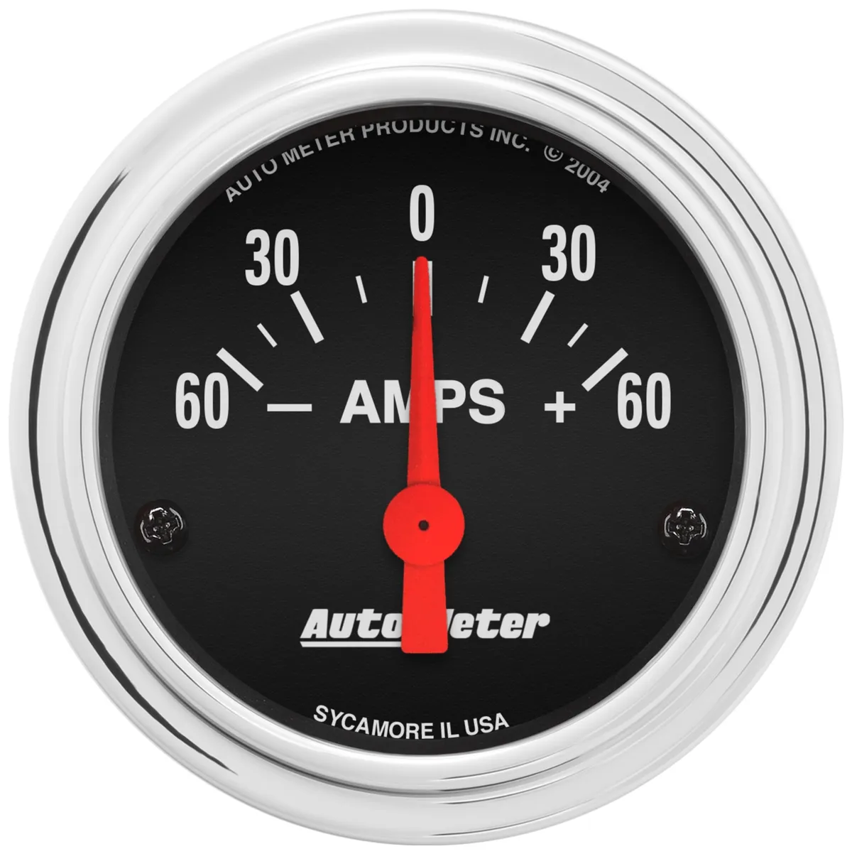 Gauge, Ammeter, 2 1/16", 60A, Electric, Traditional Chrome product image