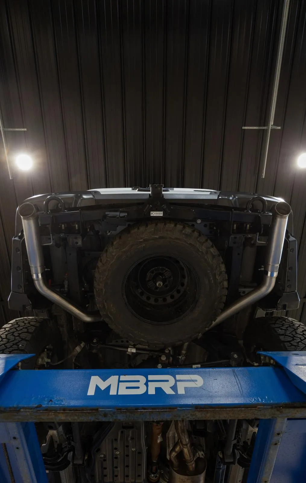 MBRP 2024-2025 Ford Ranger Raptor 3.0L EcoBoost T304 Stainless Steel 3 Axle-Back Dual Rear Exit Turn Down S5270304 product image