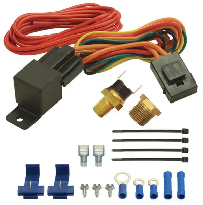 Derale Fan Switch Thermostat Relay Kit 190 1/8in & 3/8in NPT