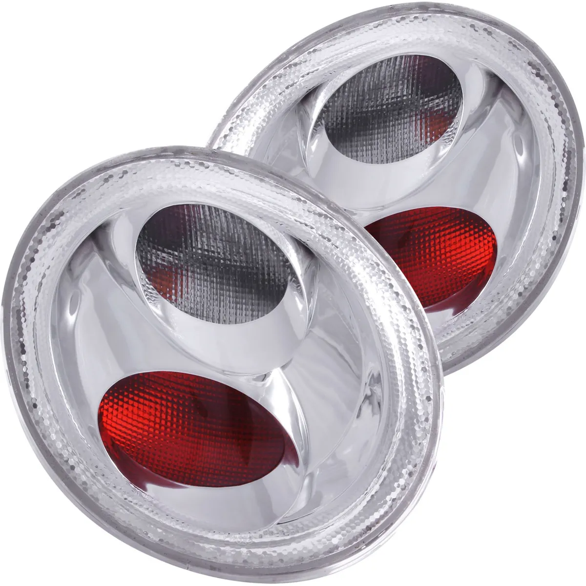 Tail Light Assembly; Clear Lens; Chrome Housing; Pair; product image