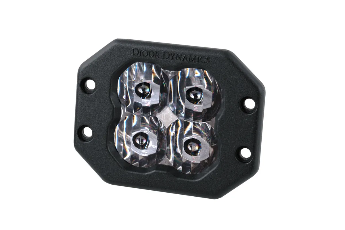 Diode Dynamics SS3 White Pro Flush Mount LED Pod, SAE Driving - Amber product image