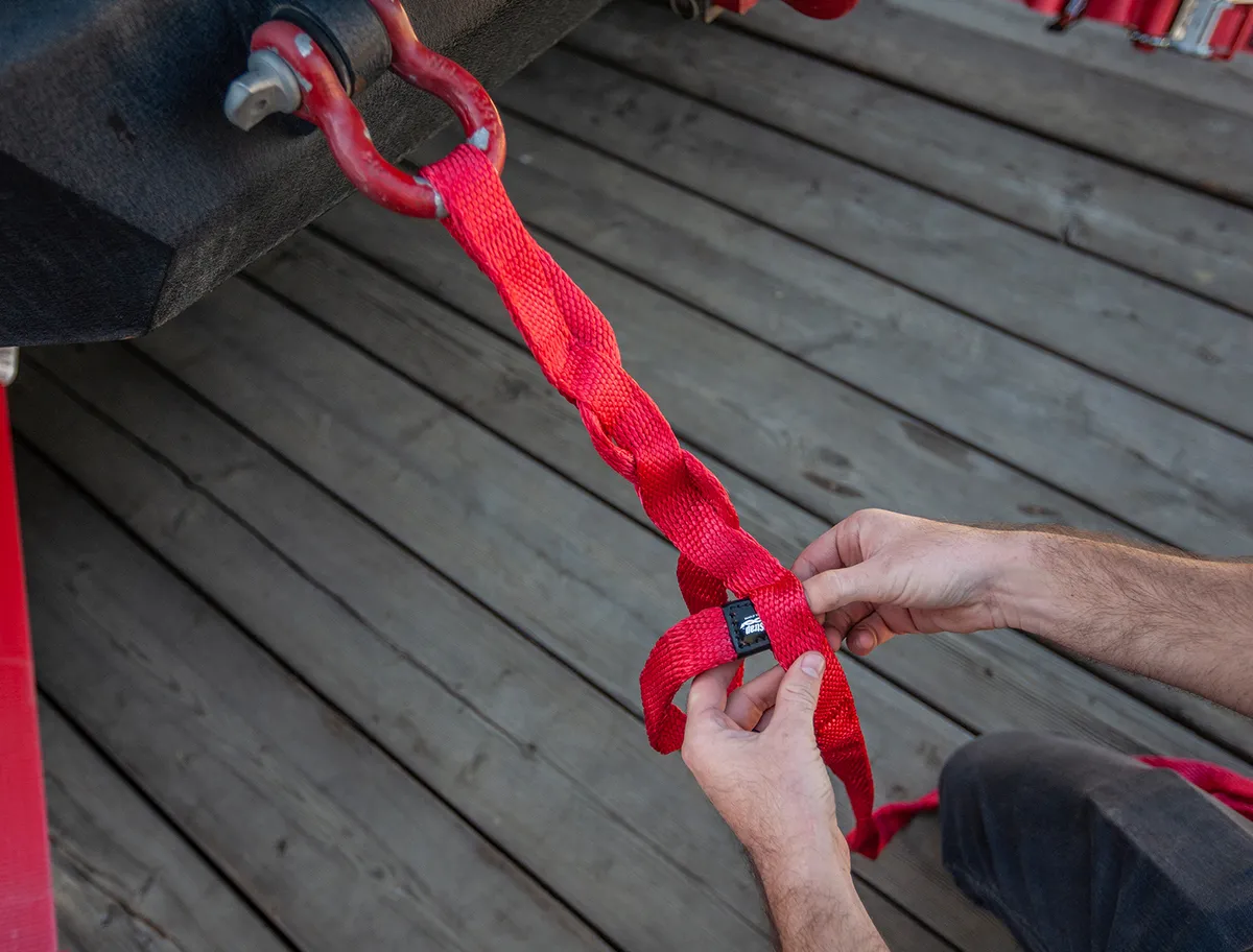 SpeedStrap SuperStrap 50ft x 1in Weavable Recovery Strap, Red  - 10,000lb Max Capacity product image