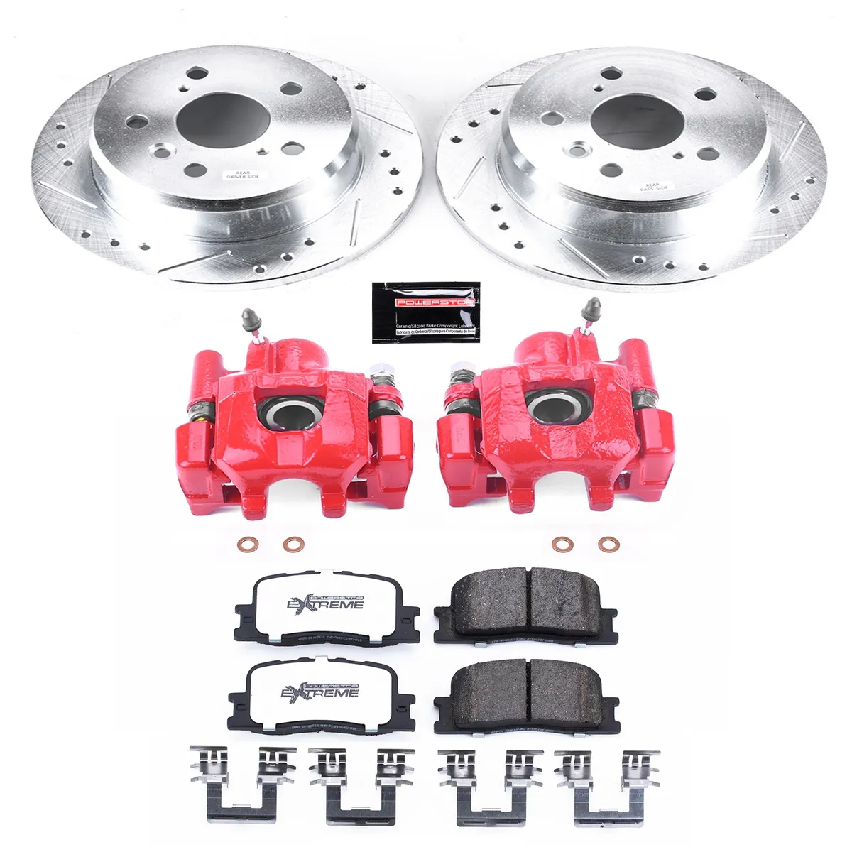 Z36 Truck/Tow Upgrade Kit: Drilled/Slotted Rotors; Carbon-Fiber Ceramic Pads; Powder Coated Calipers product image