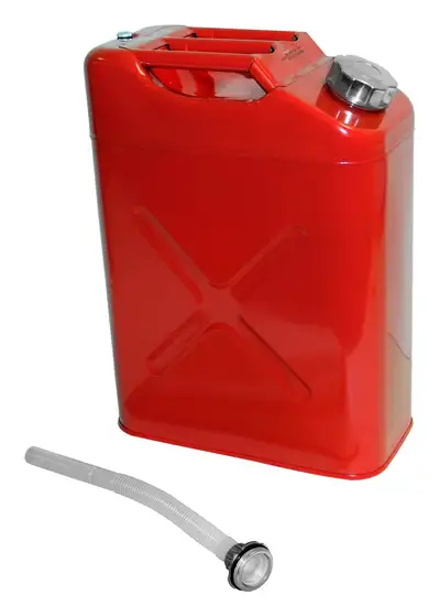 Crown Automotive Jeep Replacement Red Jerry Can; rt Offroads 5.4 Gallon Galvanized Steel Includes Pour Spout Vent And Travel Cap