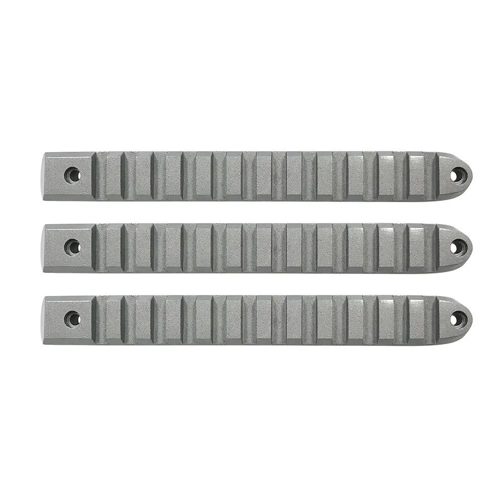 DV8 Offroad D-JP-190028-AL-3 Silver Rail Door Handle Insert; 3-Pieces product image