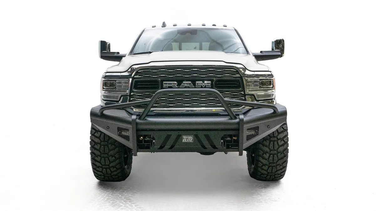 1924 RAM 2500/3500 New Body Style Black Steel Elite Front Bumper W/No Guard product image