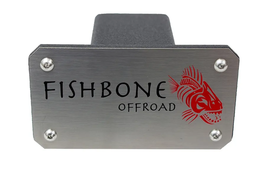 Hitch Cover For 2 Inch Hitch Black Powdercoated Steel Fishbone Offroad product image