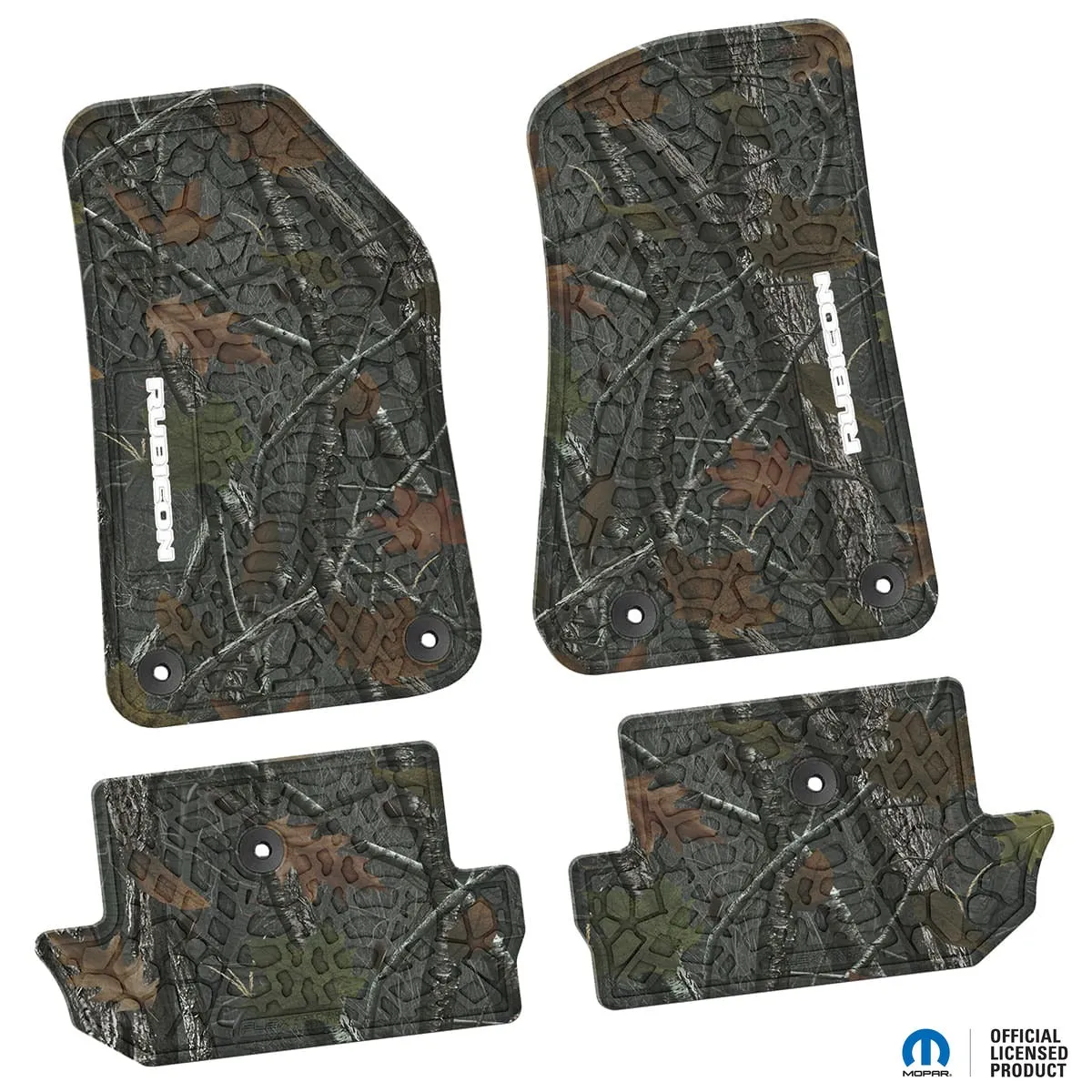 18-24 Jeep JL 2 Dr Front and RearTire Tread/Scorched Earth Scene w/ Rubicon Insert - Black w/ Light Blue Insert product image