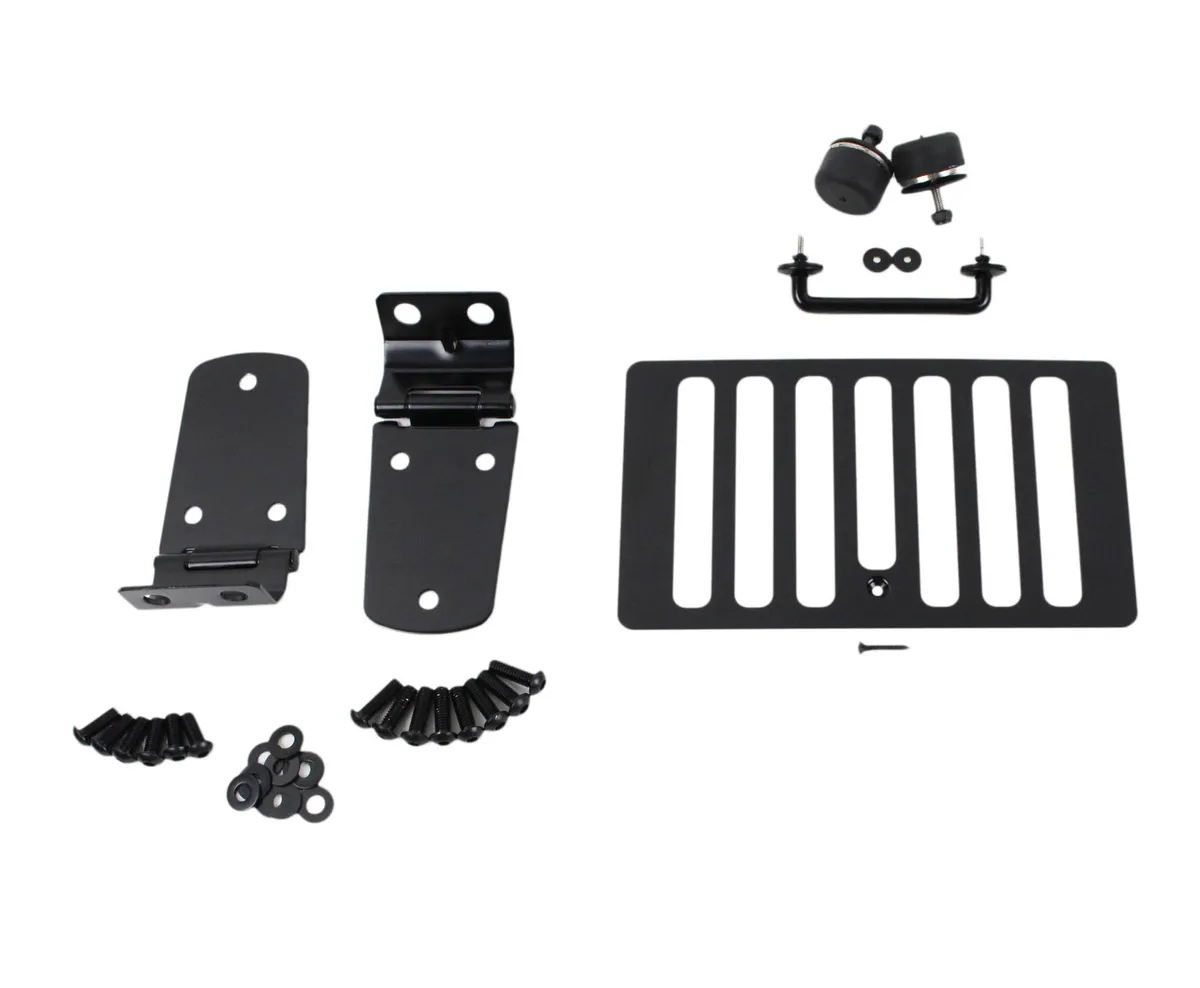 Jeep TJ Hood Kit Without Hood Catch 98-06 Wrangler TJ Powdercoat Black Kentrol product image