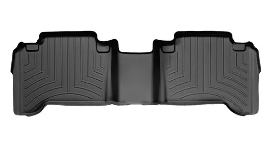 Weathertech 2005 + Toyota Tacoma Double Cab Black Rear Floorliner