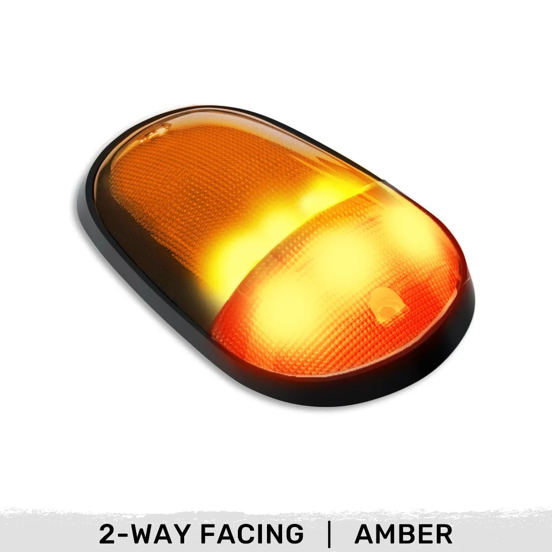 Dodge 03-18 RAM Heavy-Duty 2500 3500 1-Piece Single Cab Light Smoked Cab Roof Light Lens With 2-Way Forward Rear Facing Amber Ultra High-Power Leds - 1-Piece Single Cab Light Only product image