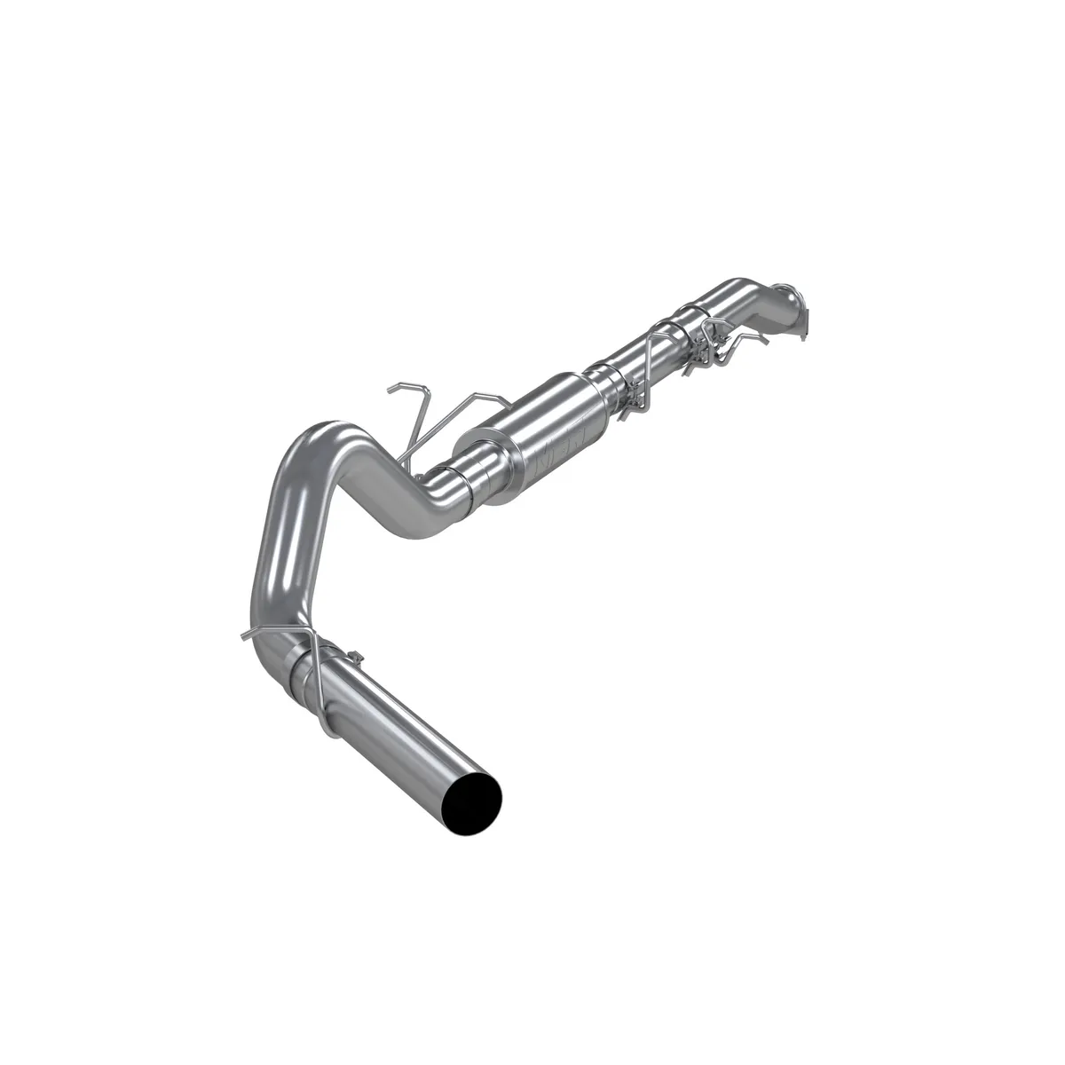 Armor Lite Cat Back Exhaust System; 4 in.; Incl. Ext. Pipe/Muffler/Over Axle Pipe/Tailpipe/Hardware; No Tip Incl.; Single Side Exit; Aluminized; product image