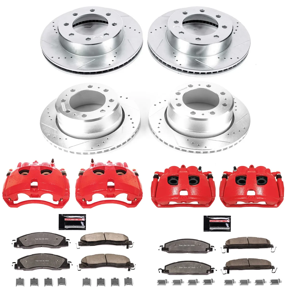 Z36 Truck/Tow Upgrade Kit: Drilled/Slotted Rotors; Carbon-Fiber Ceramic Pads; Powder Coated Calipers product image