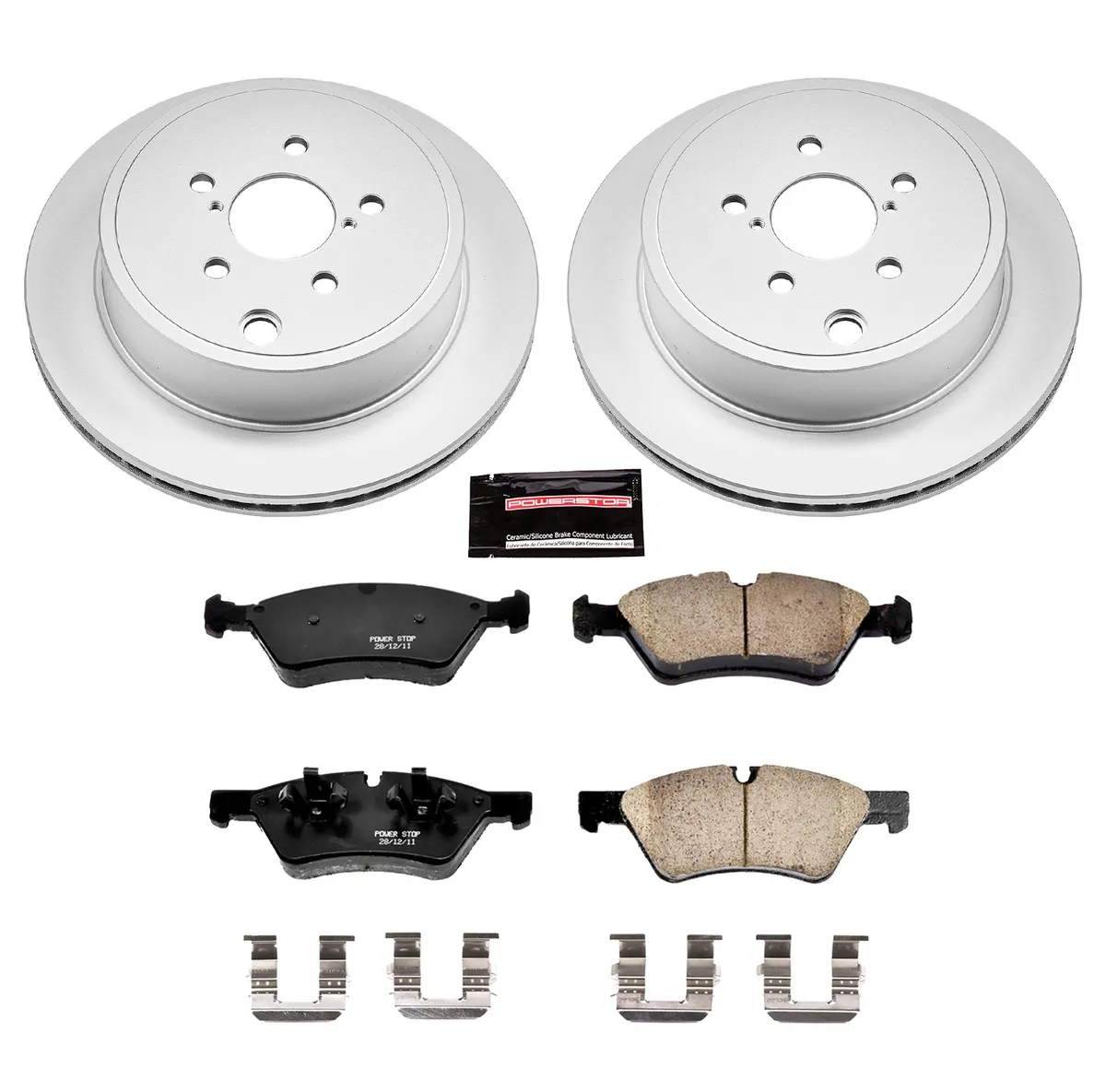 Z17 Geomet Coated Rotor Kit: Genuine Geomet Fully Coated Rotors; Ceramic Pads W/Hardware product image