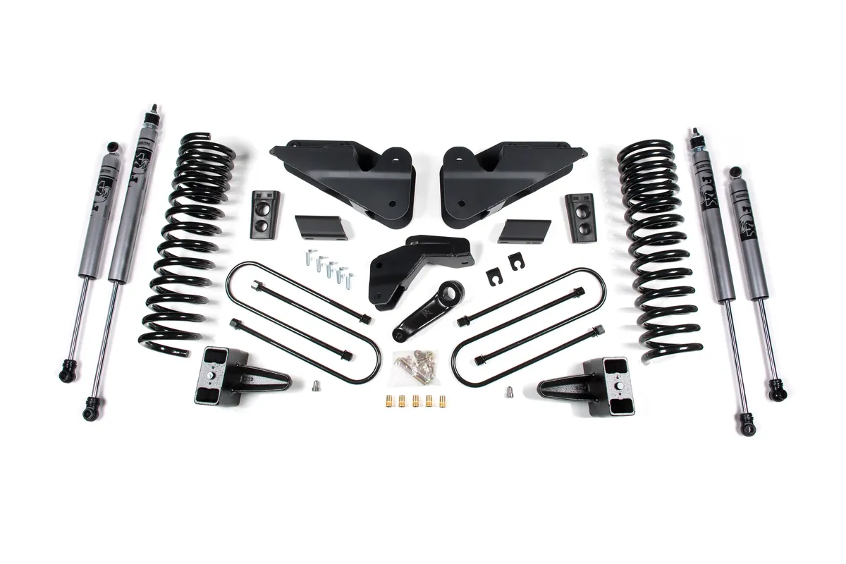 Zone Offroad 2013-2018 Ram 3500 5.5 Suspension Lift Kit - GAS - Front Coil Rear Block - Fox 2.0 Adventure Series Shocks