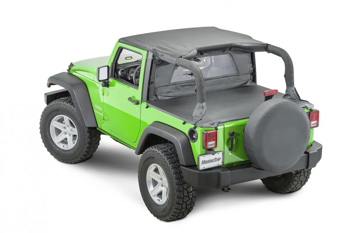 Jeep JK Bimini Top For 07-18 Jeep JK Wrangler 2 Door Black Diamond MasterTop product image
