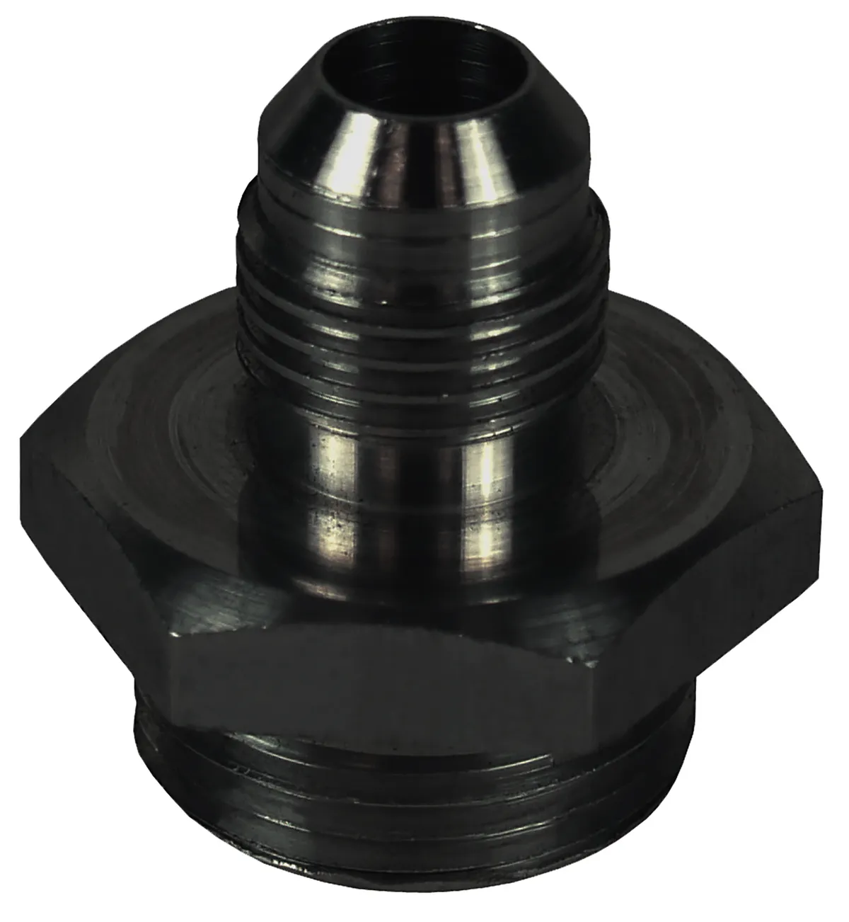 Aluminum Cooler/Adapter Fitting -6AN x -10AN O-ring, Bright Anodized product image