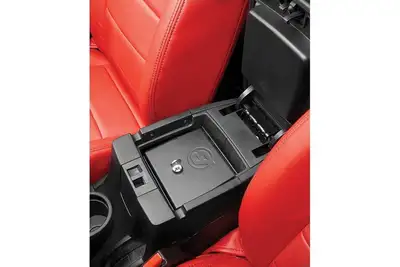 Bestop Jeep Center Console Lock Box For Jeep 2011-2018 Wrangler JK Black Steel Bestop