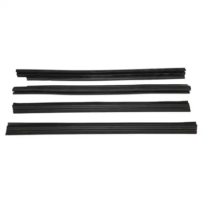 Crown Automotive Jeep Replacement Door Glass Weatherstrip Kit; Front; Inner and Outer;