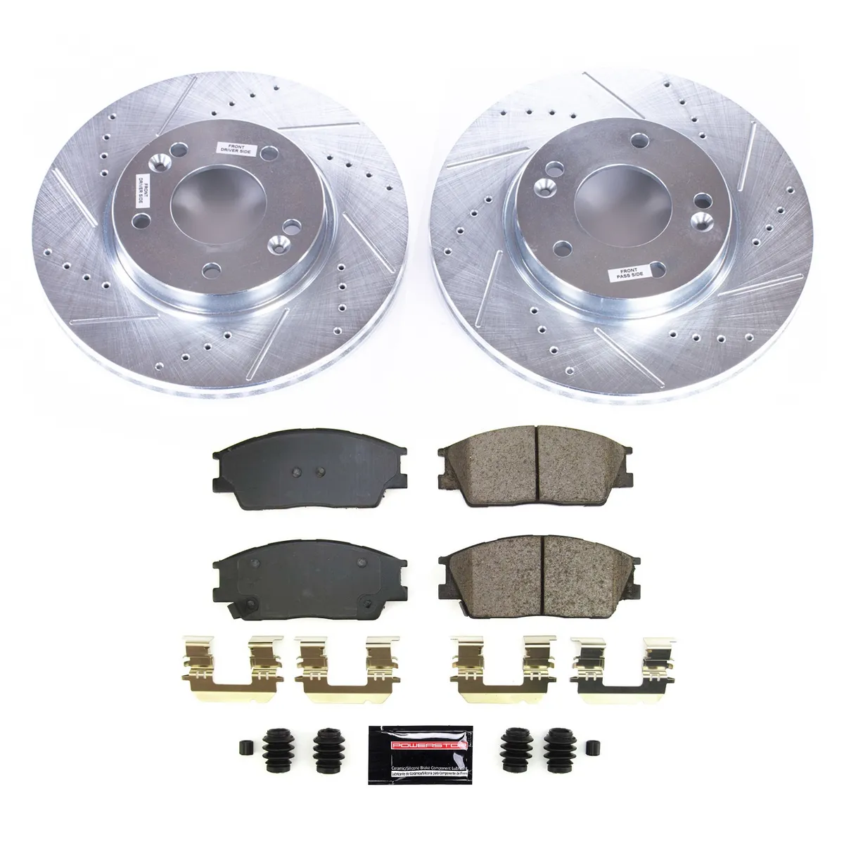 Z23 Evolution Sport Upgrade Kit: Drilled/Slotted Rotors; Carbon-Fiber Ceramic Pads W/Hardware product image