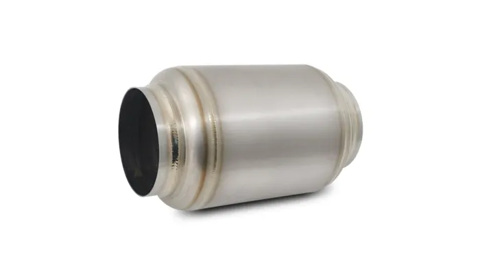 Race Muffler; 3 in. Inlet/Outlet ID; 4.25 in. Muffler Body OD; 7 in. Overall L; 1.26 LBS W; CP1 Titanium; product image