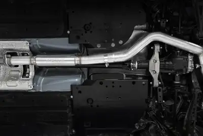 MBRP Exhaust Armor Pro Cat Back Exhaust System; 3 in.; Race Profile; Dual Split Rear; 4 in. Dual Out Carbon Fiber Quad Tips; 304 Stainless Steel;