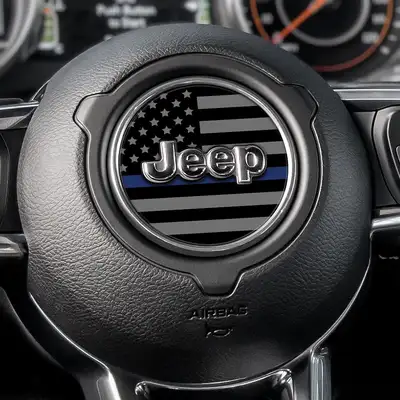 Under The Sun Inserts Blackout Thin Blue Line Steering Wheel Decal