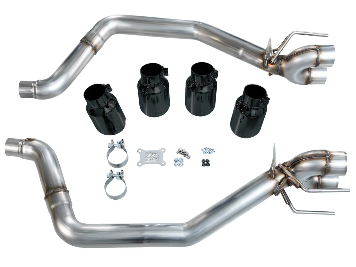 AWE Touring Edition Axleback Exhaust for C6 Chevrolet Corvette 6.2L (2009-2013) - Chrome Silver Tips 3015-42662 product image