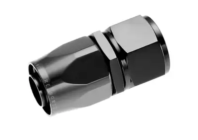 Redhorse Performance 08 Straight Female Aluminum Hose End Black