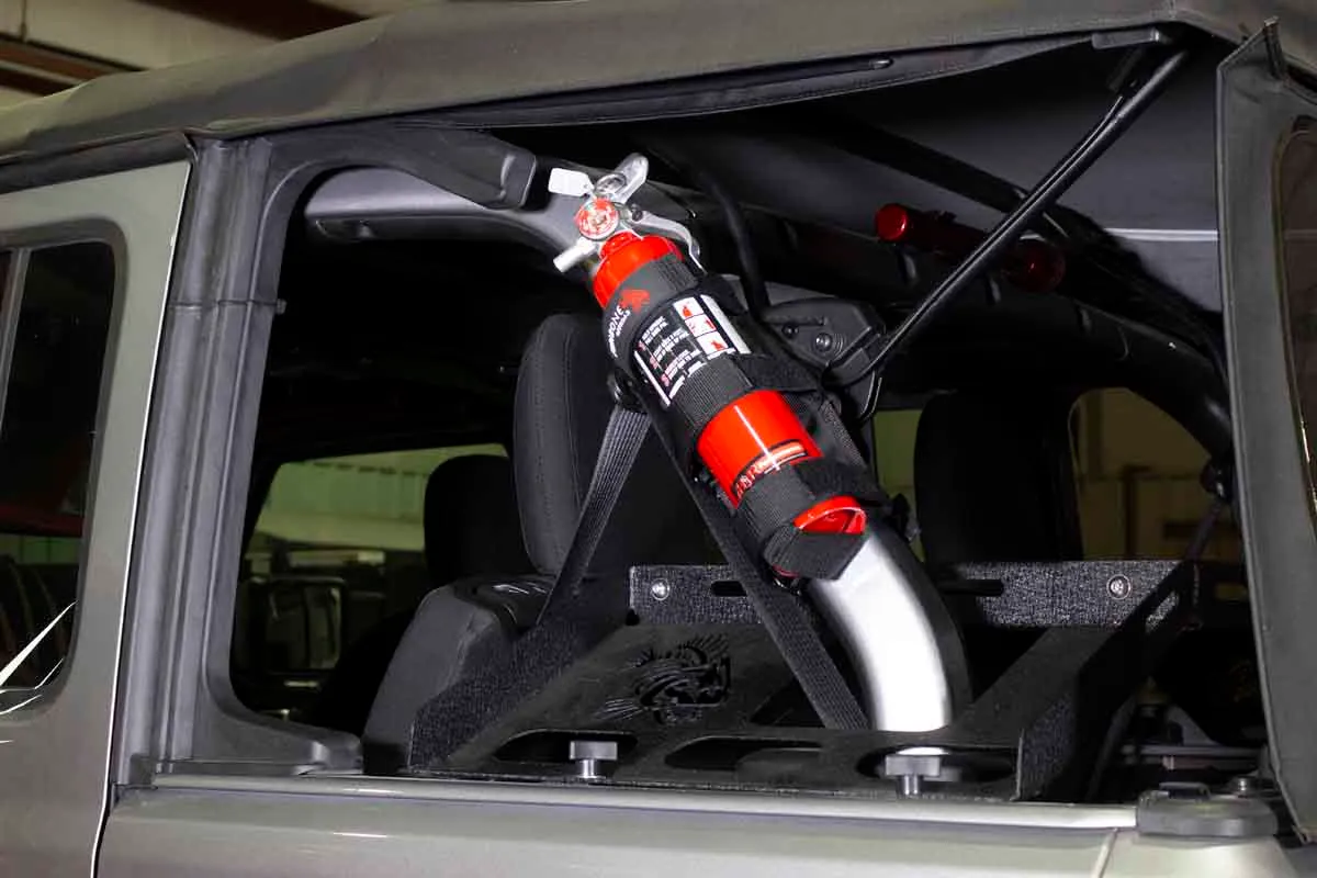Fire Extinguisher Holder in Black Nylon Webbing (For 2.5 or 3 Lbs Extinguisher Fire) product image