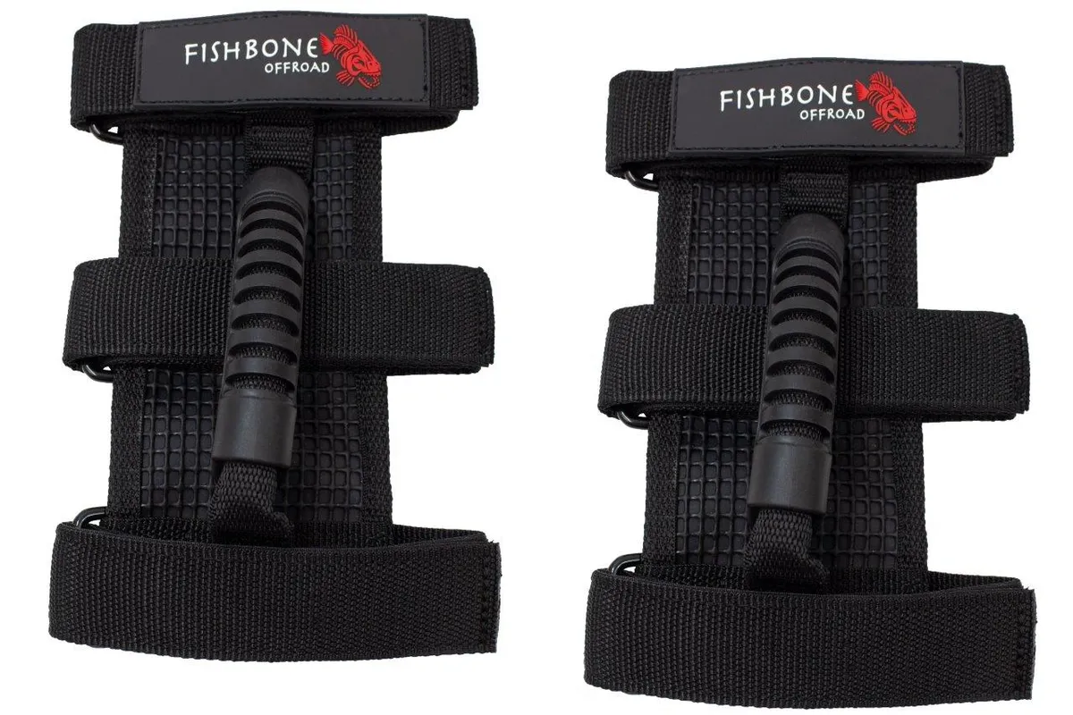 Fishbone Offroad Jeep Wrangler Grab Handles w/ Three Straps FB55153 product image