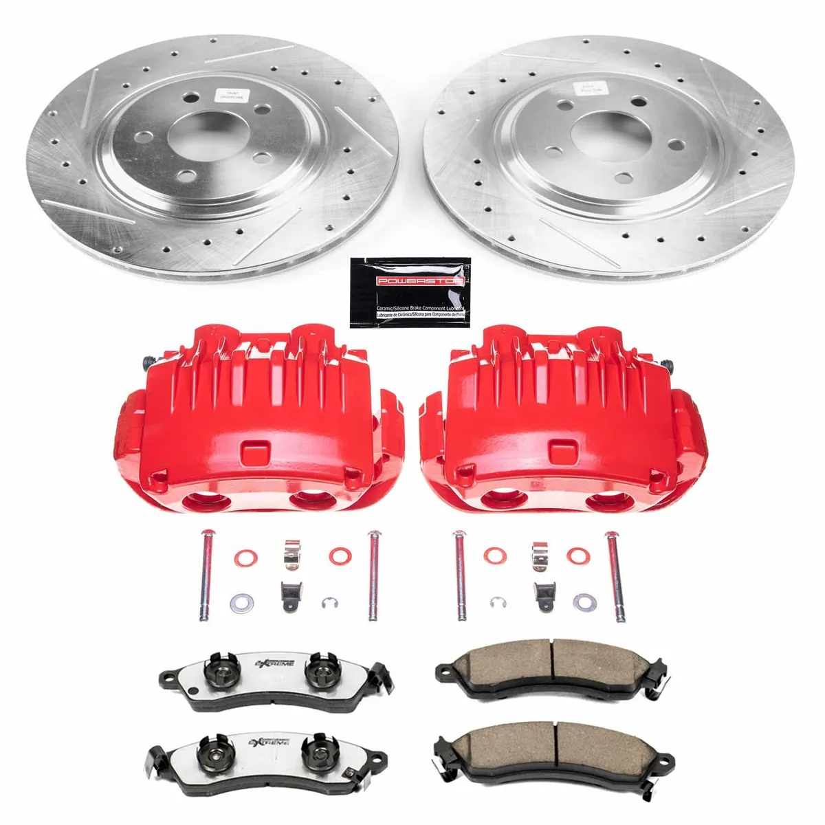 Z26 Street Warrior Upgrade Kit: Drilled/Slotted Rotors; Carbon-Fiber Ceramic Pads; Powder Coated Calipers product image