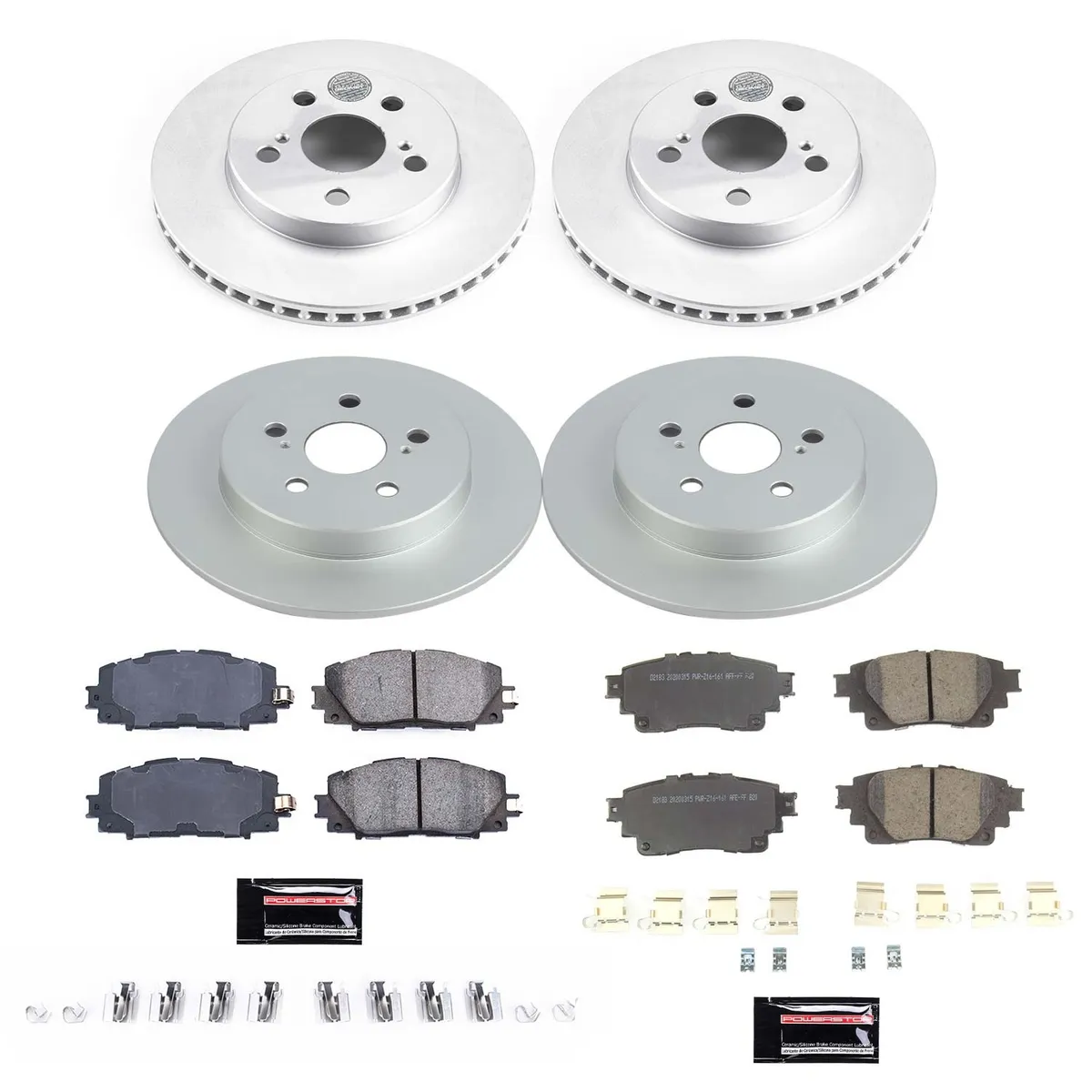 Z17 Geomet Coated Rotor Kit: Genuine Geomet Fully Coated Rotors; Ceramic Pads W/Hardware product image