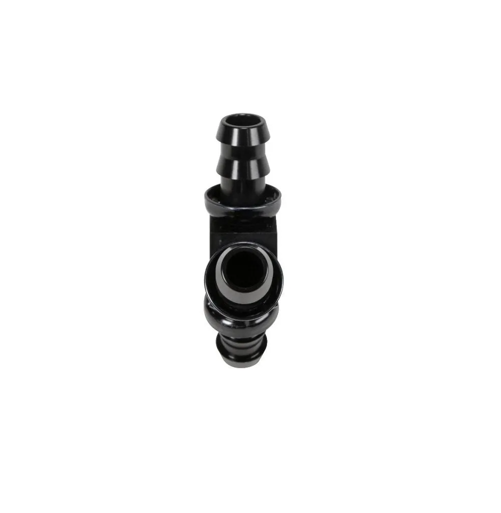 Fleece Performance 1/2" Black Anodized Aluminum Y Barbed Fitting -8 Pushlock Hose product image