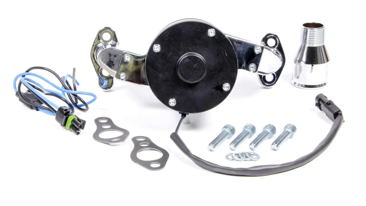 Proform Electric Engine Water Pump Aluminum Chrome Finish Fits SB Chevy Engines Proform