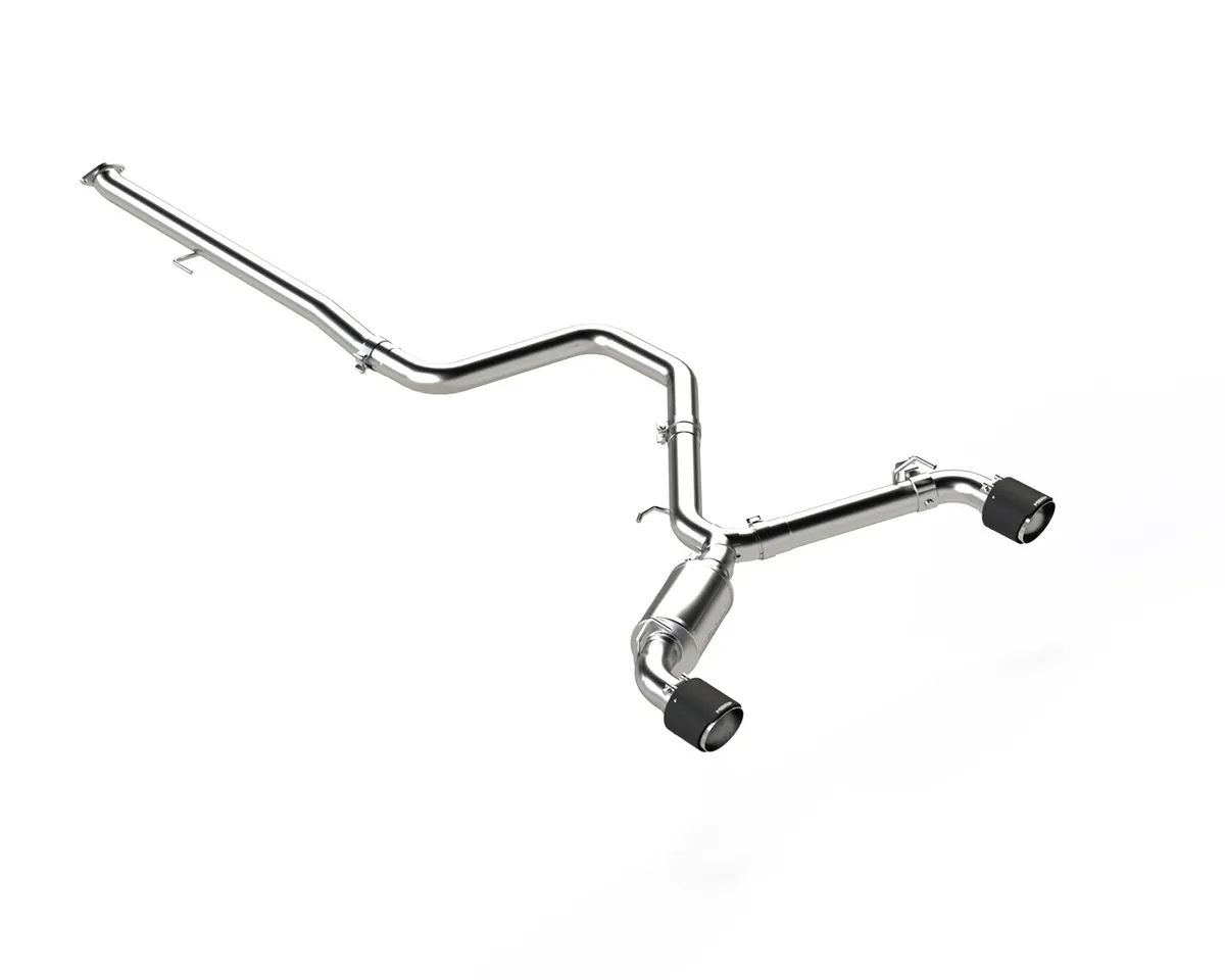 2019-2022 Hyundai Veloster N 2.0L T304 Stainless Steel 3 Inch Cat-Back Dual Split Rear with Carbon Fiber Tips Active Exhaust MBRP product image