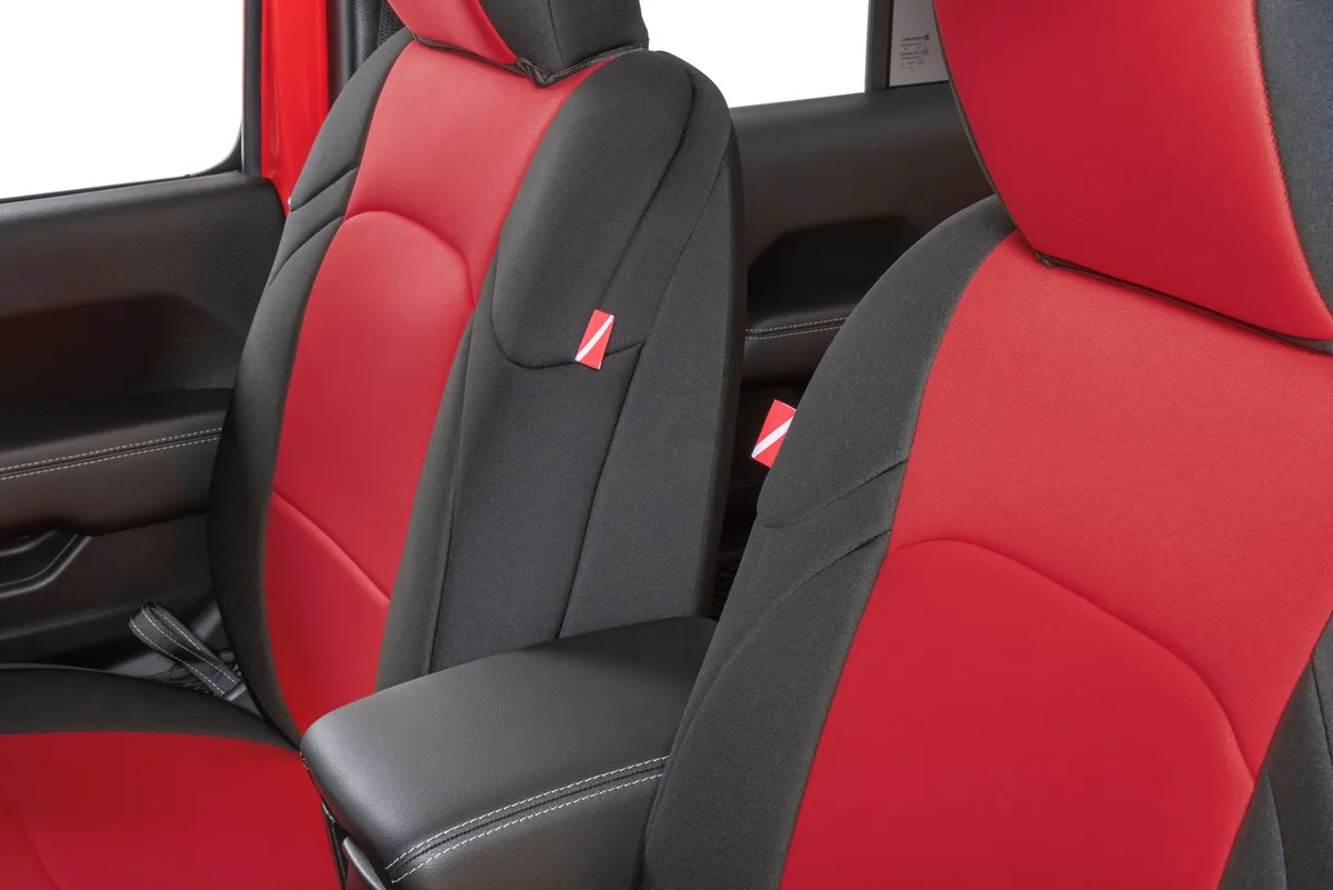 Jeep Wrangler Neoprene Seat Covers for 18-20 Jeep Wrangler JL Unlimited 4-Door w/Leather Interior Black Diver Down product image