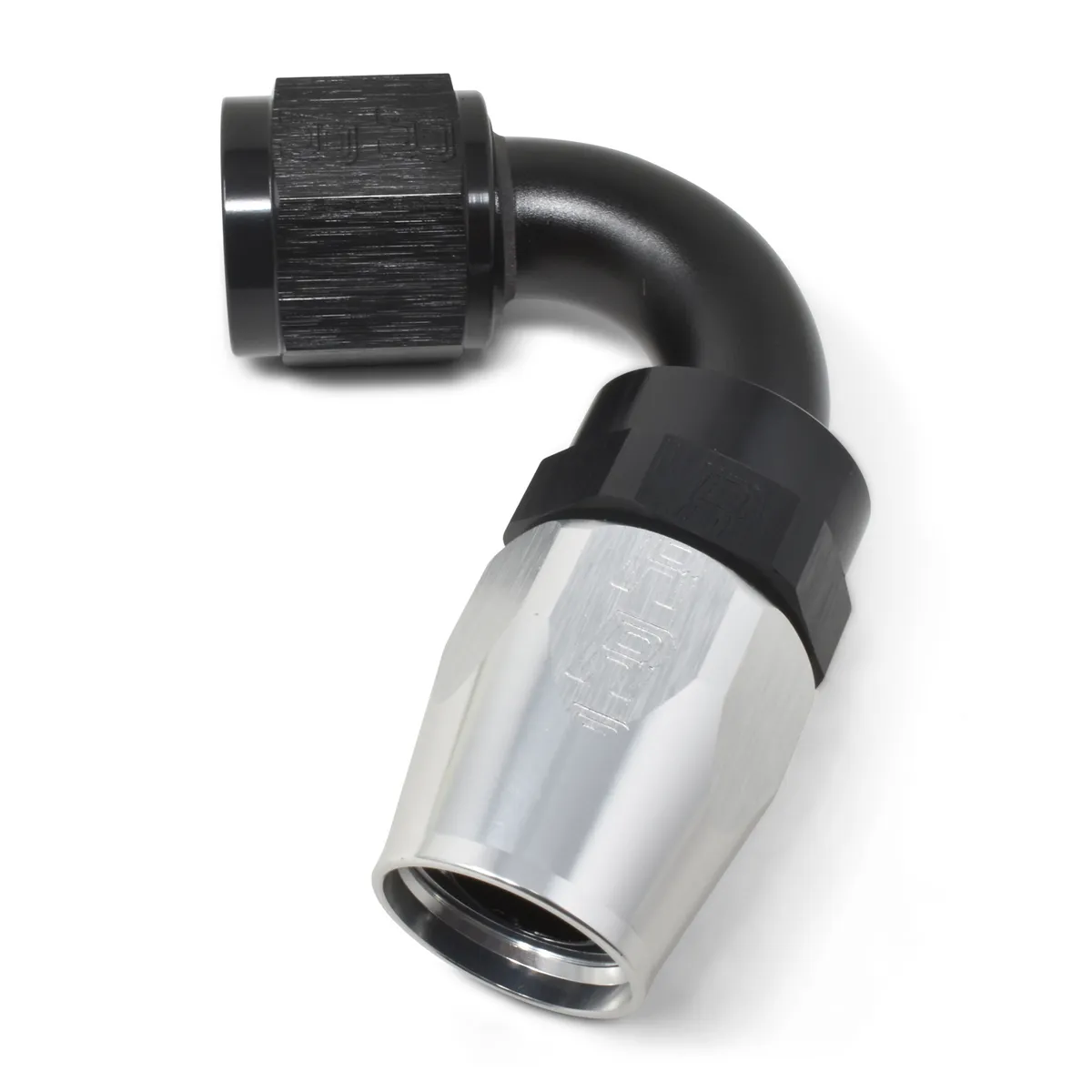 10AN 120Deg Swivel Tight Radius CLR/BLK product image