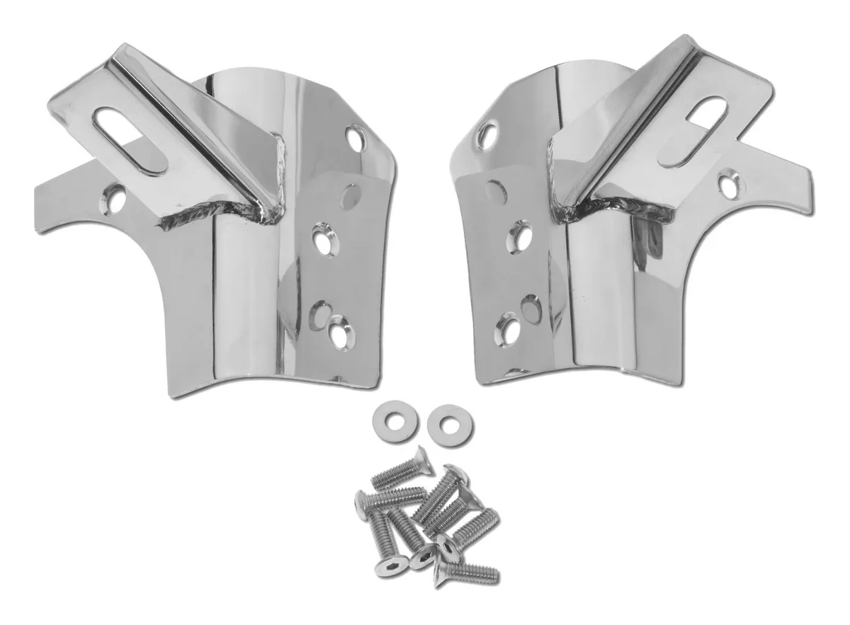 Crown Automotive Jeep Replacement RT Off-Road - Stainless Stainless Windshield Light Mount Bracket Set