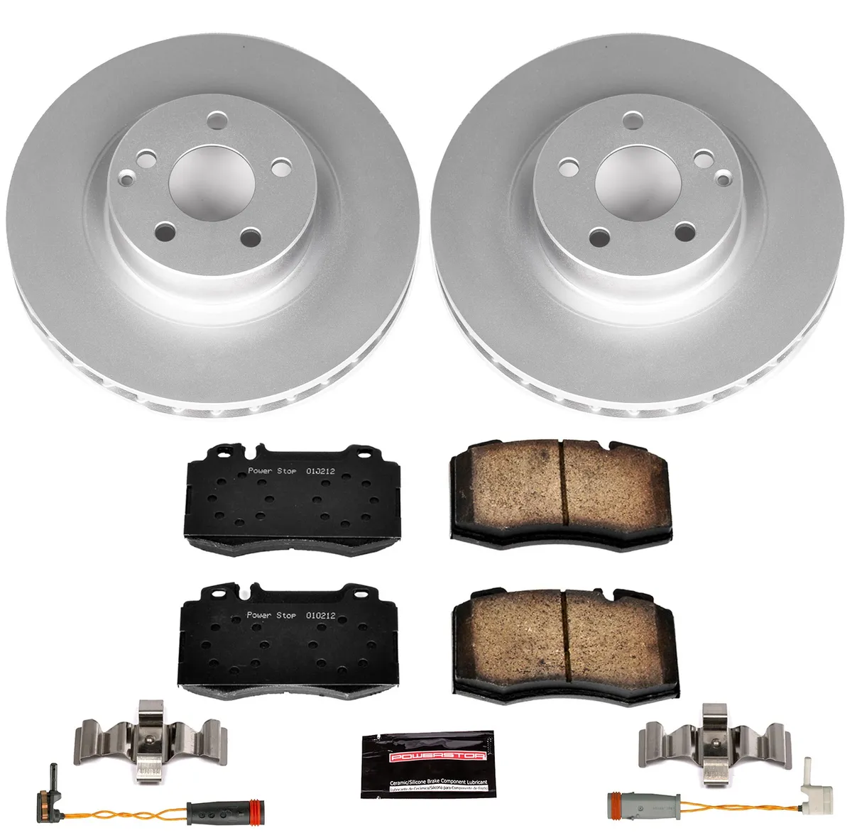 Z23 Sport Geomet Coated Rotor Kit For European Vehicles: Genuine Geomet Fully Coated Rotors; Carbon-Fiber Ceramic Pads W/Hardware; Pad Sensors product image