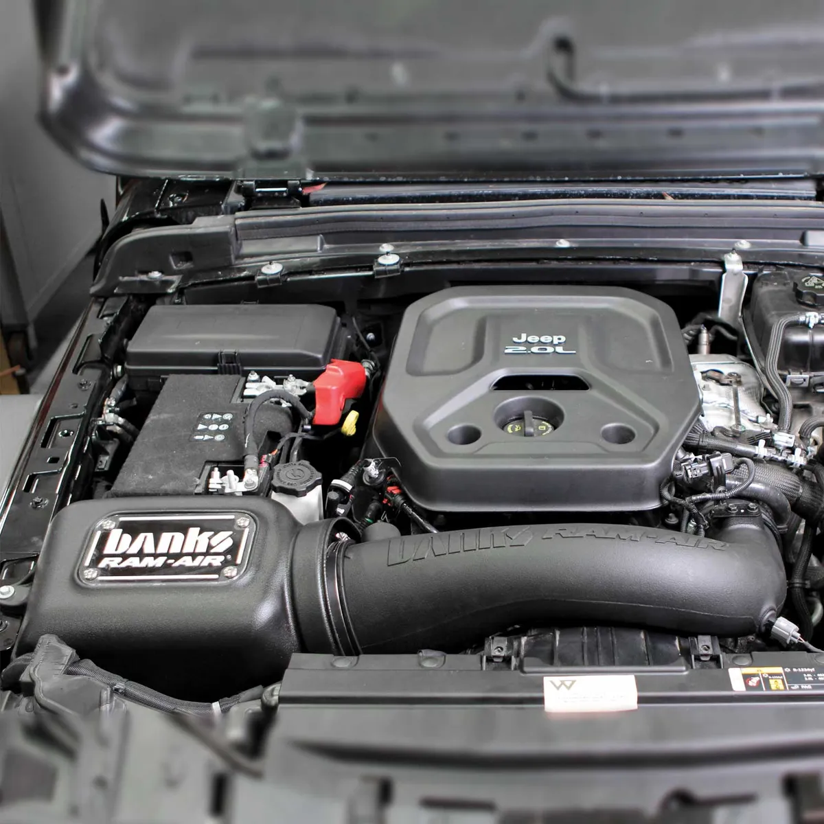 2018-2023 Jeep Wrangler JL 2.0L Turbo Banks Ram-Air® Big-Ass Oiled or Dry Filter, Cold Air Intake System product image