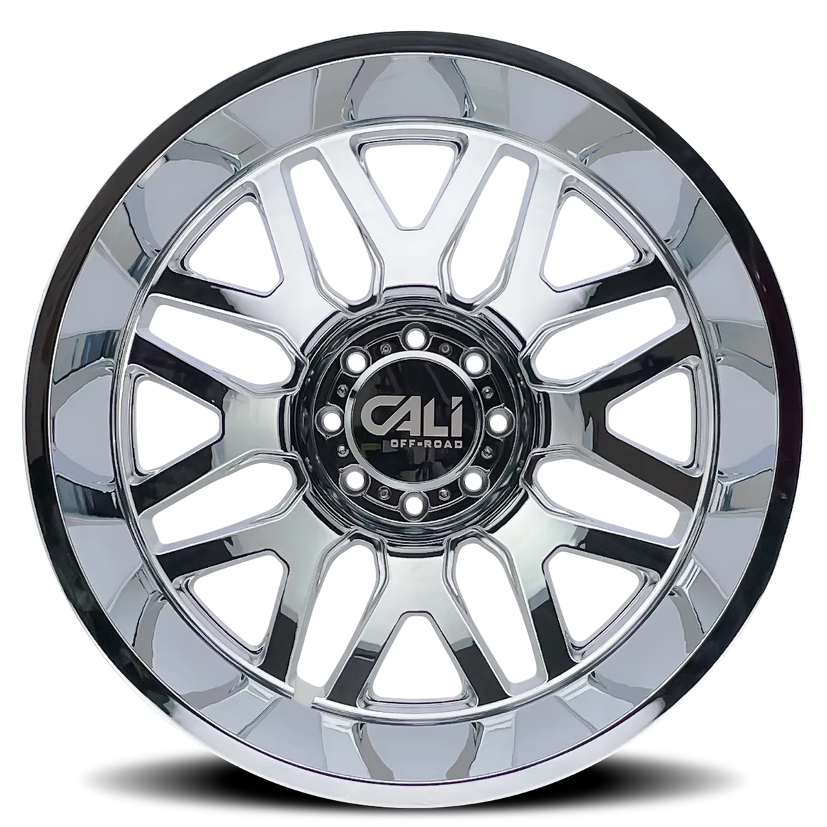 Dually Wheels Invader Dually 9115D CH 22x8.25 Chrome 8 On 200 Bolt Pattern -192 Offset Cali Offroad Wheels product image