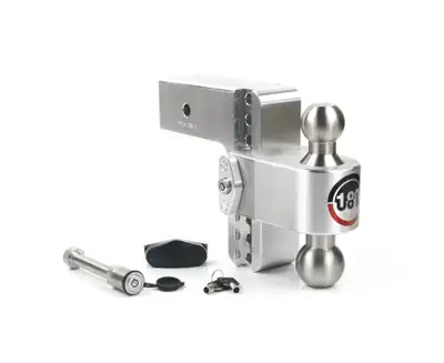 Weigh Safe 180 Hitch Stainless Steel 6in Drop Hitch With 3in Shank (10k/21k Grwr) With Ws05keyed Alike
