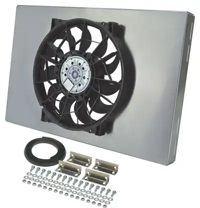 Derale Derale 16827 Powerpack - High Output Single 14 Electric RAD Fan/Aluminum Shroud Kit